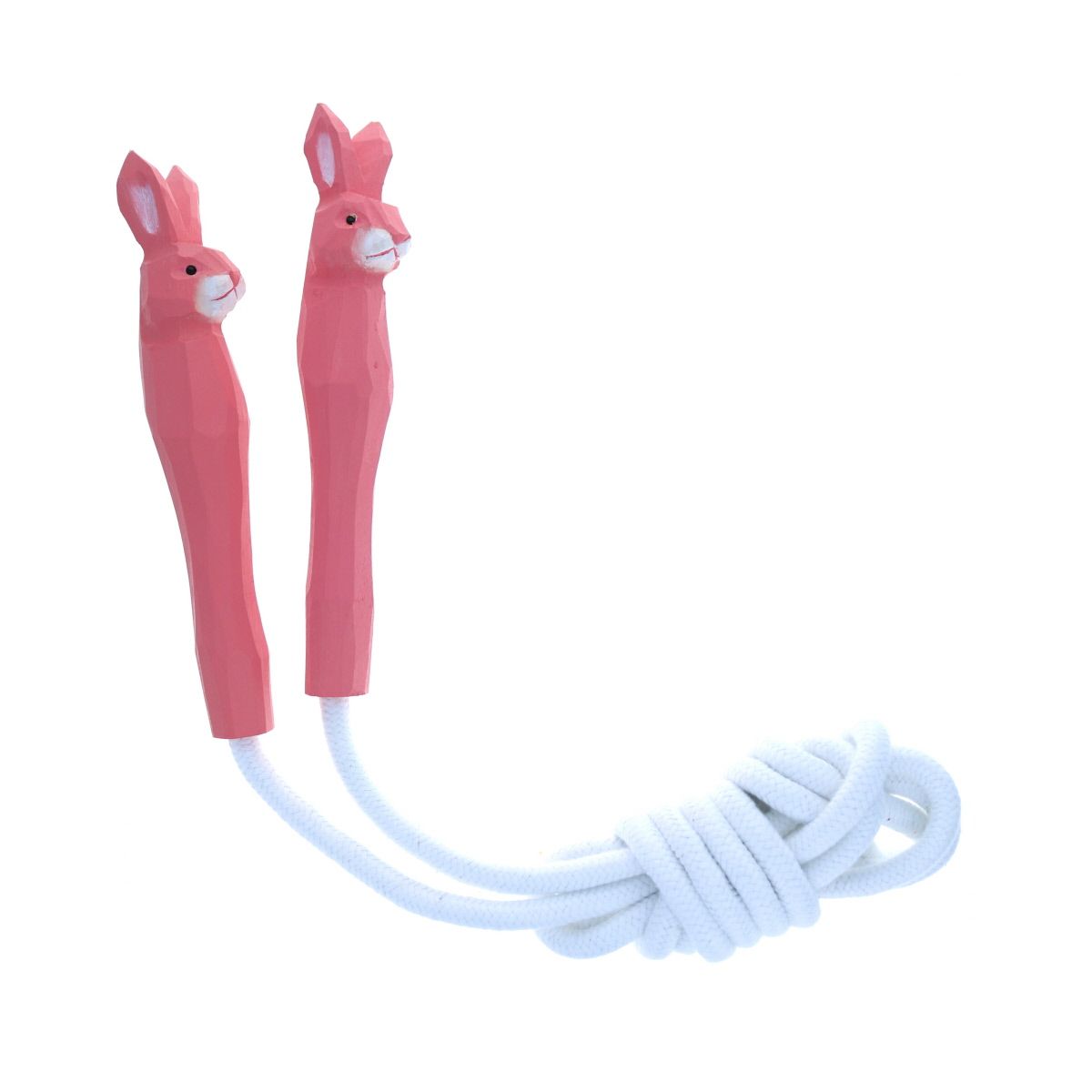 Corde à sauter en bois lapin rose Mercredi et Patati