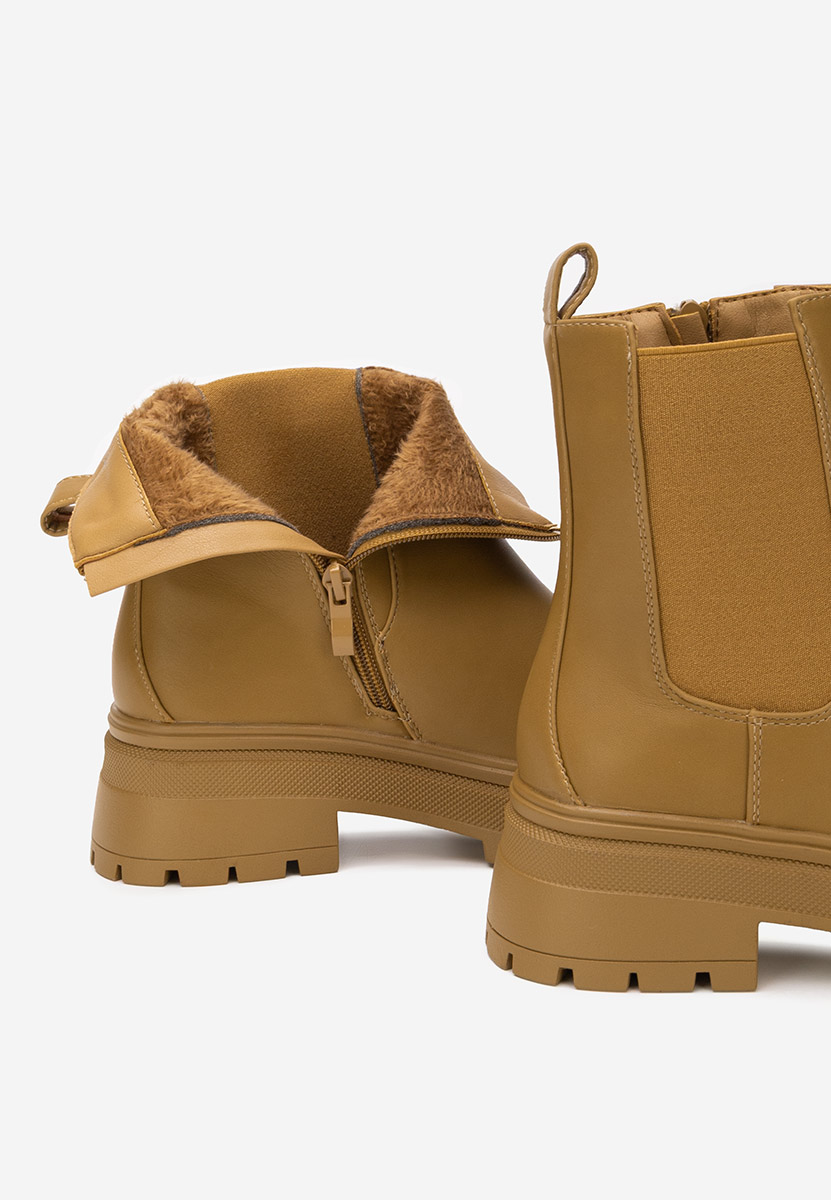 Bottines chelsea femme kaki Novria