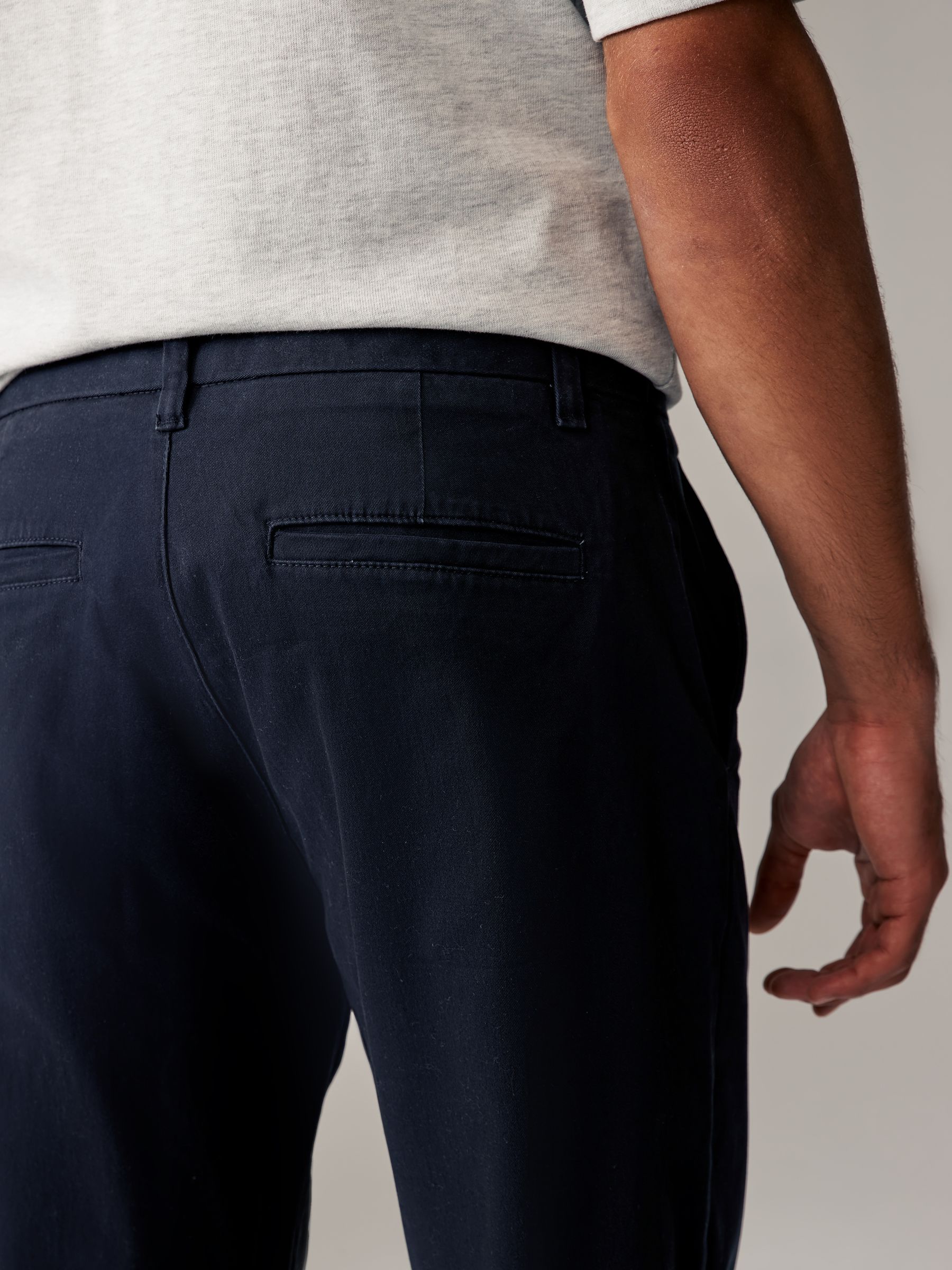 Marineblauw/grijs antraciet - Slim Fit - Stretch chino's verpakking van 2