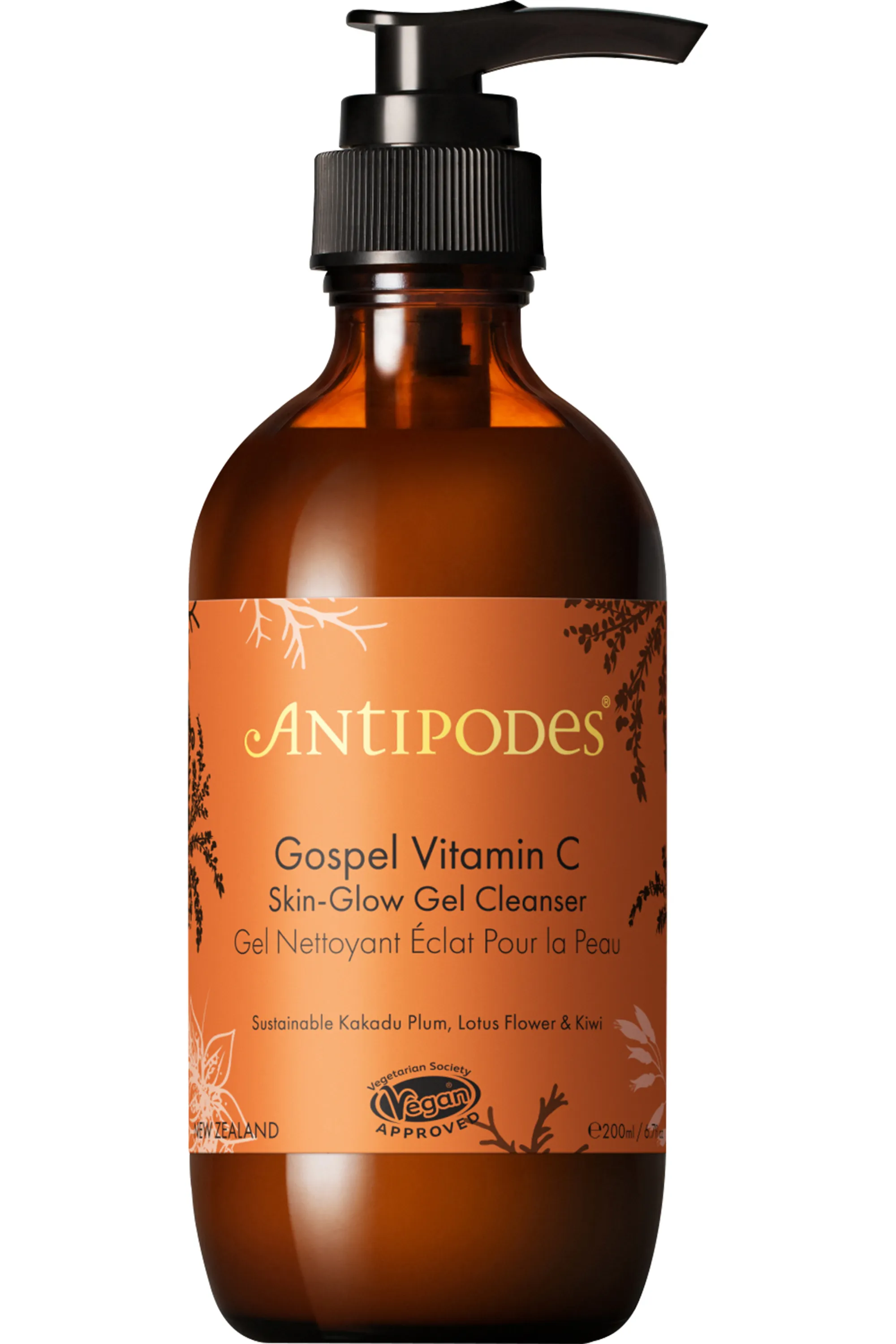 Antipodes Gel nettoyant éclat à la vitamine C Gospel-200 ml