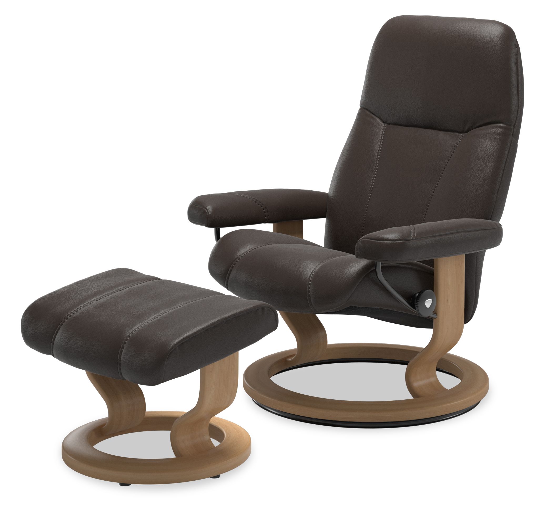 Relaxfauteuil + hocker Consul Classic  | StresslessB76 x D71 x H100 cm