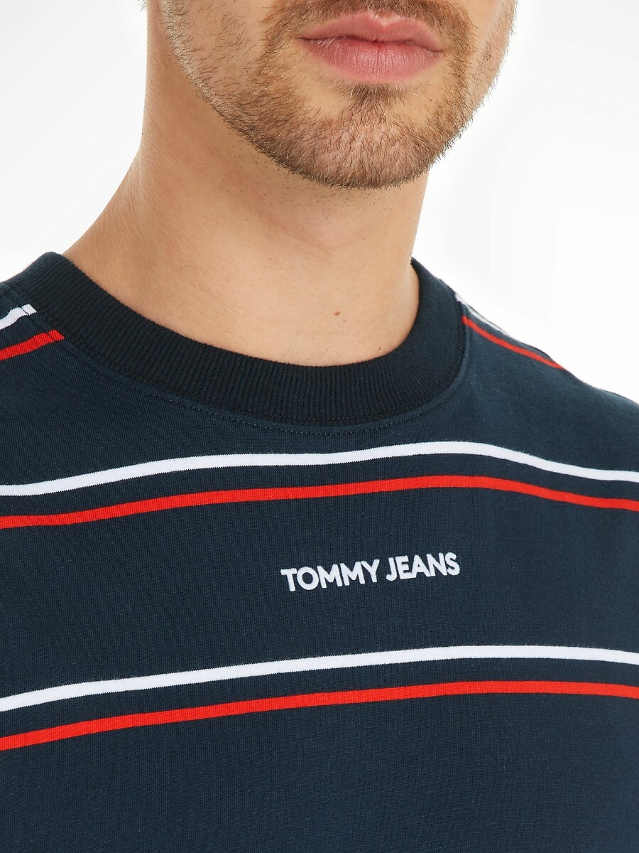 TOMMY JEANS<br>Camiseta listrada de gola redonda