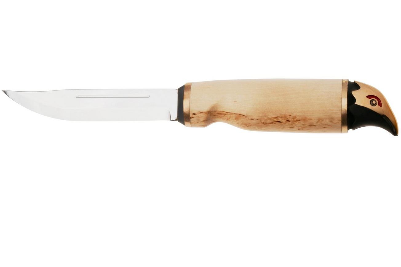 Marttiini Wood Grouse 549019W Polished 1.4034, Curly Birch Bronze, bushcraftmes