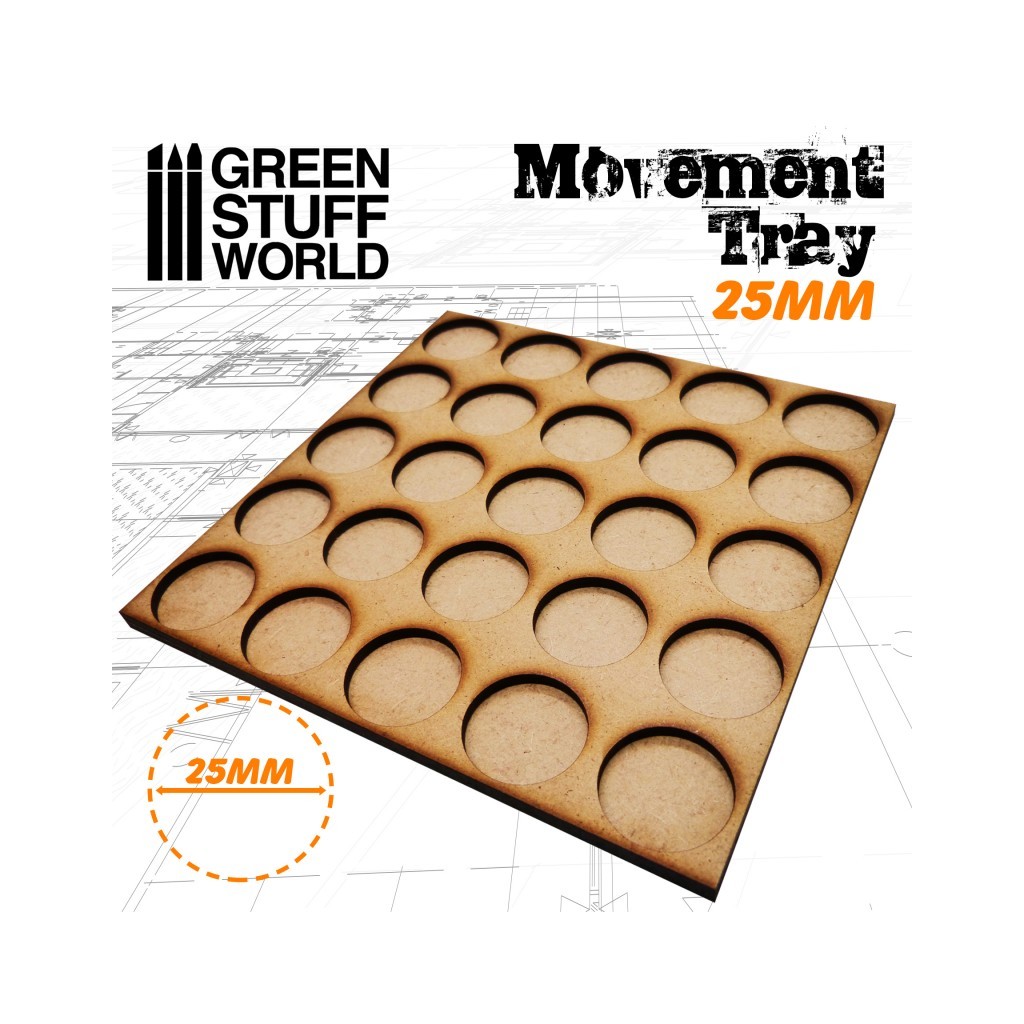 Plateaux de Mouvement MDF 25x25mm