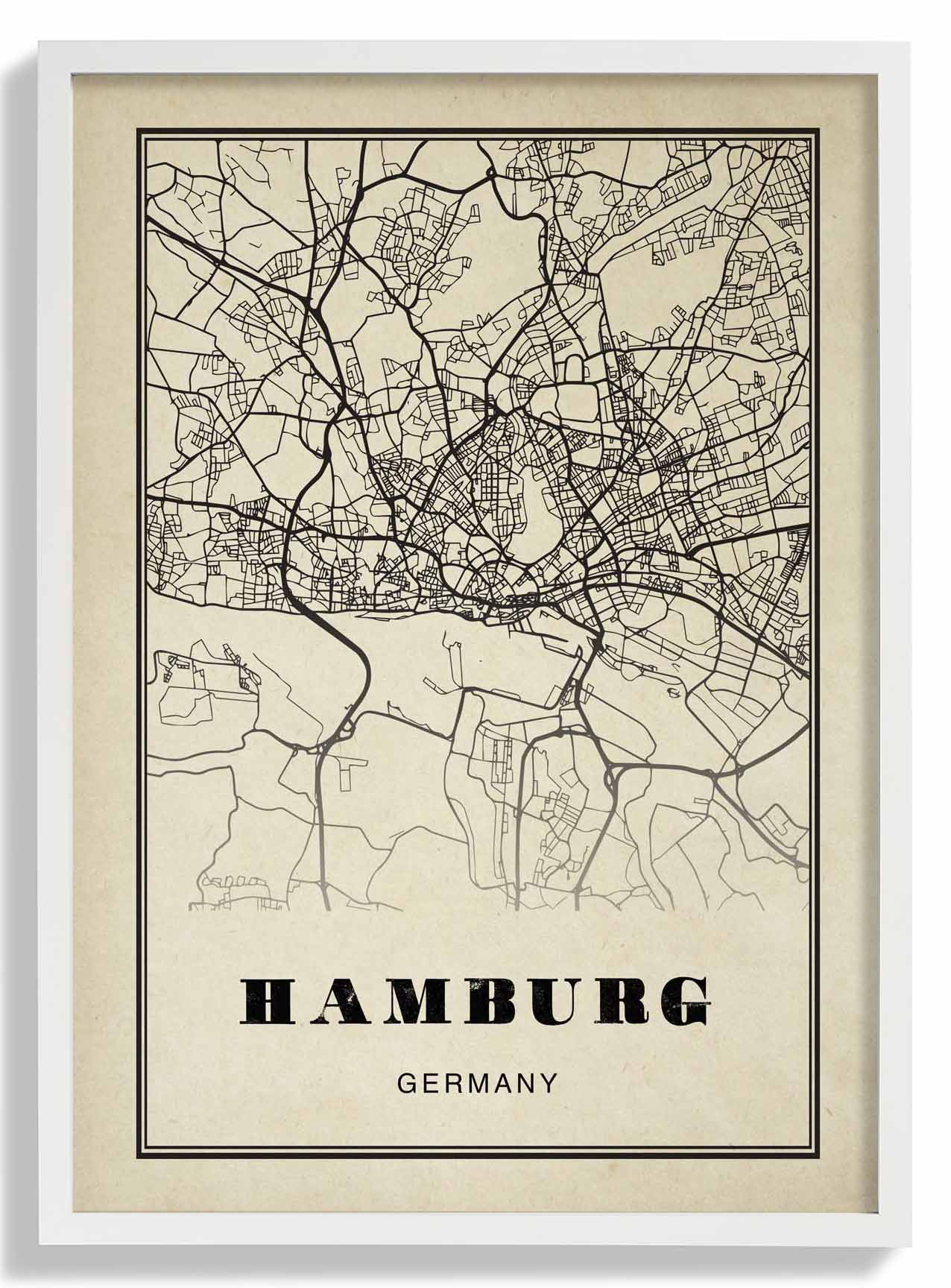 Hamburg Stadt Sepia