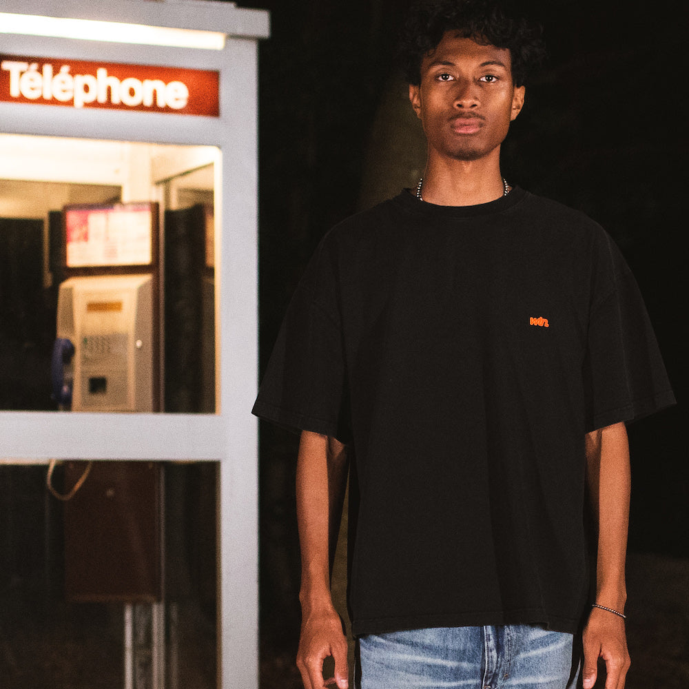 wtn. Hotline T-Shirt Washed Black