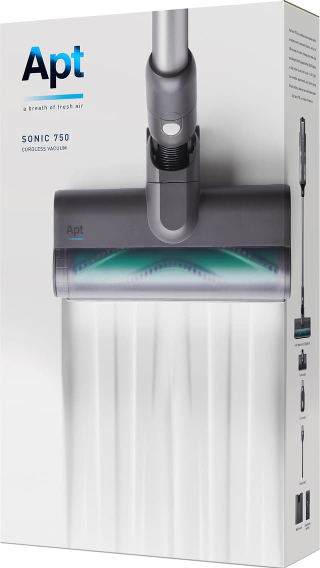 Apt Sonic 750 ledningsfri stangstøvsuger (grå)