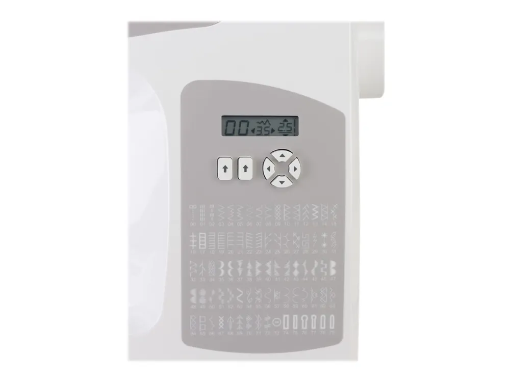 Singer C5205GR - Symaskine - 80 søm - 6 et-trins knaphuller - LCD display - grå