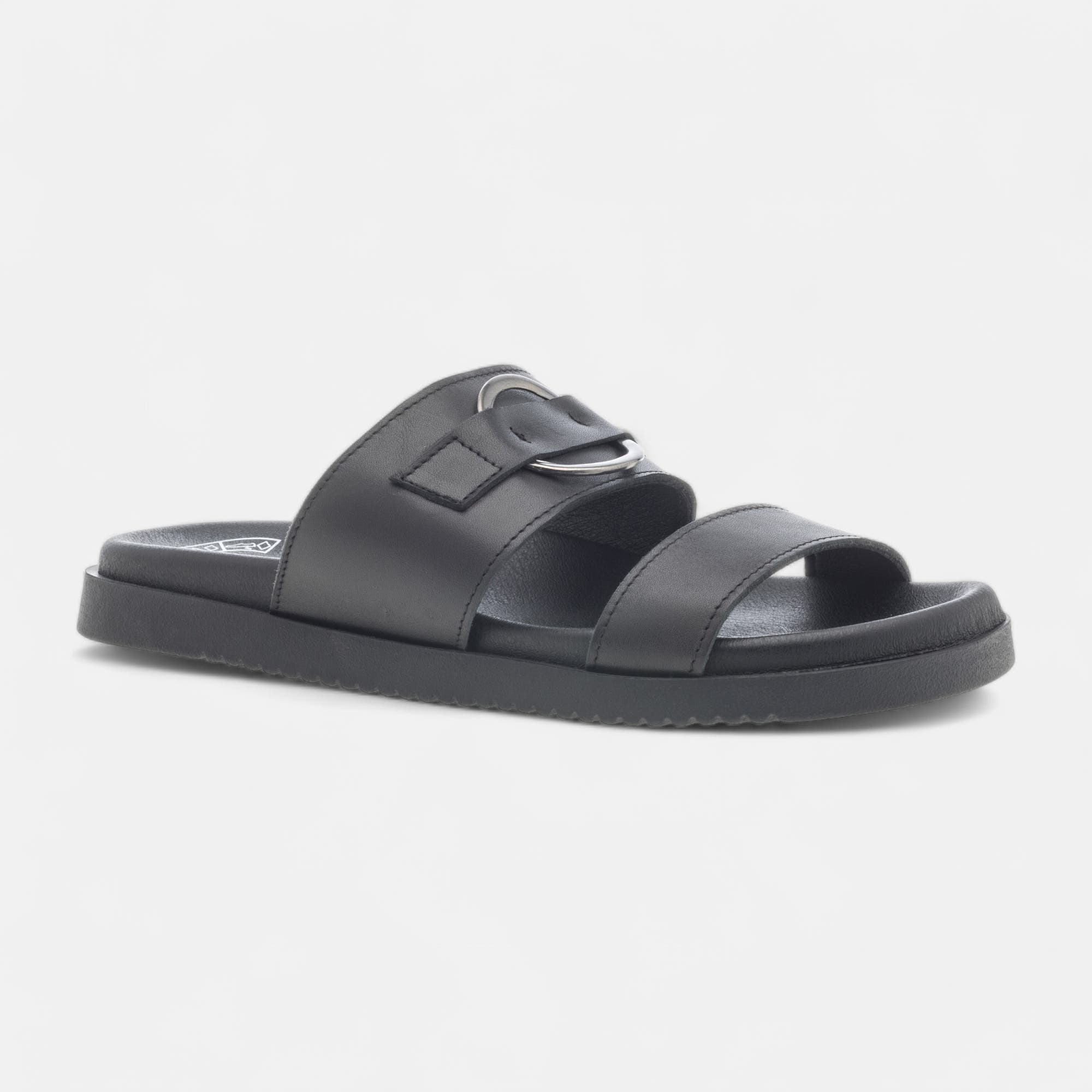 Mules Femme en cuir noir