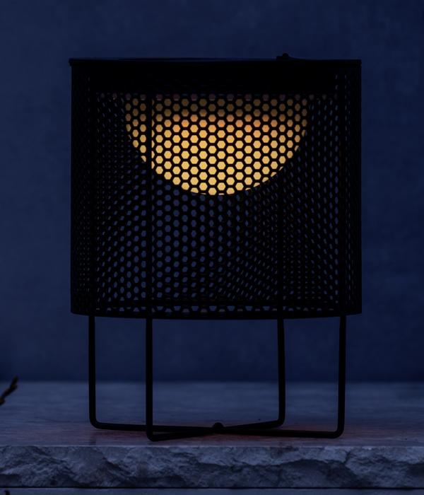 Dehner Solar-Laterne Heli, ca. Ø20/H26 cm