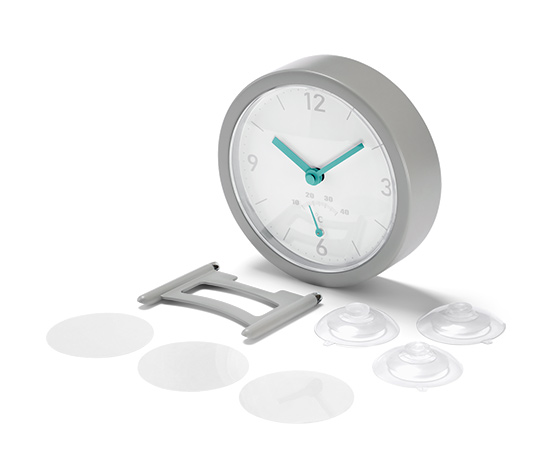 Funk-Badwanduhr mit Thermometer
