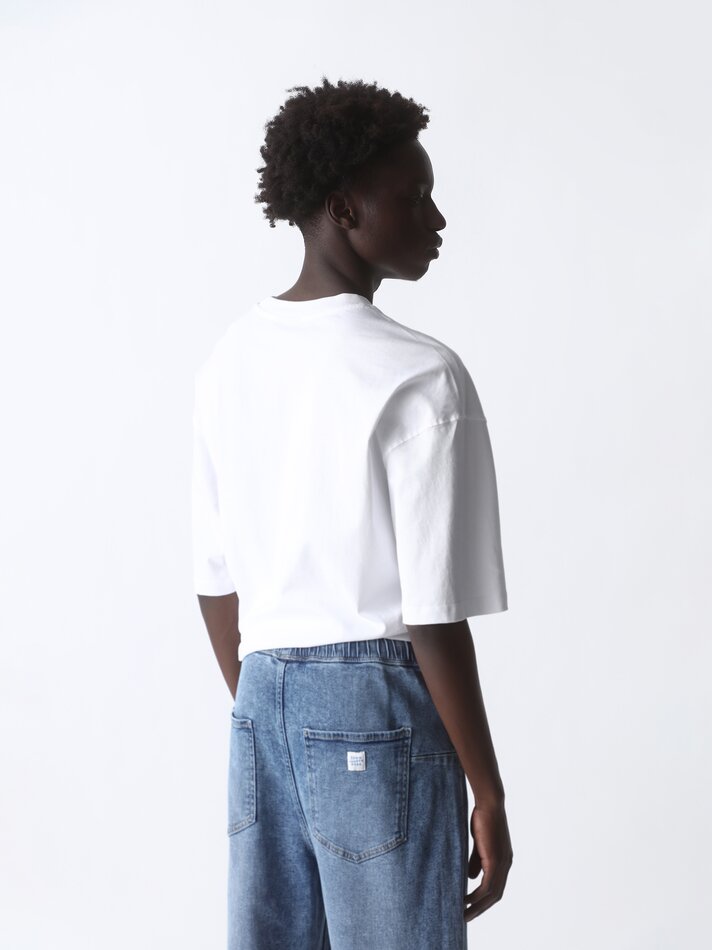 Calça jeans jogger elástica - Índigo