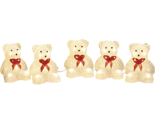 Konstsmide LED-lichtfiguur van acrylbeer, set van 5, warm wit licht, 40 leds