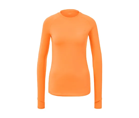 Langarm-Funktionsshirt, neonorange
