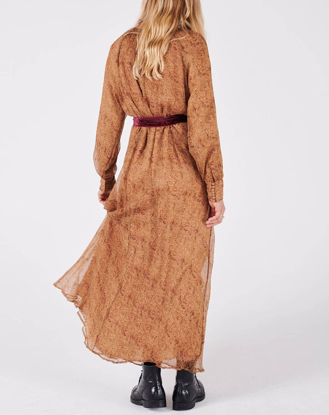 Swildens Robe Chiara imprimée beige