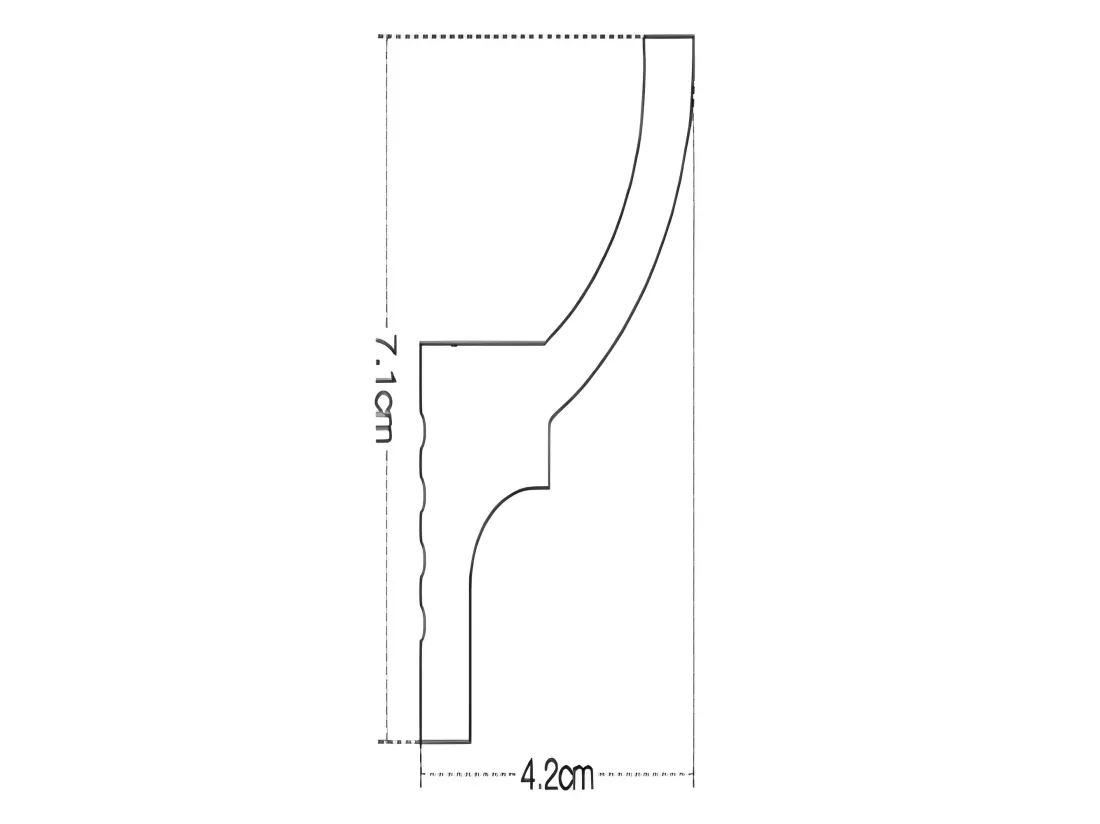 Lot de 3 corniches plafond en polystyrène L290 x l4.2 x H7 cm blanc - ANTECA