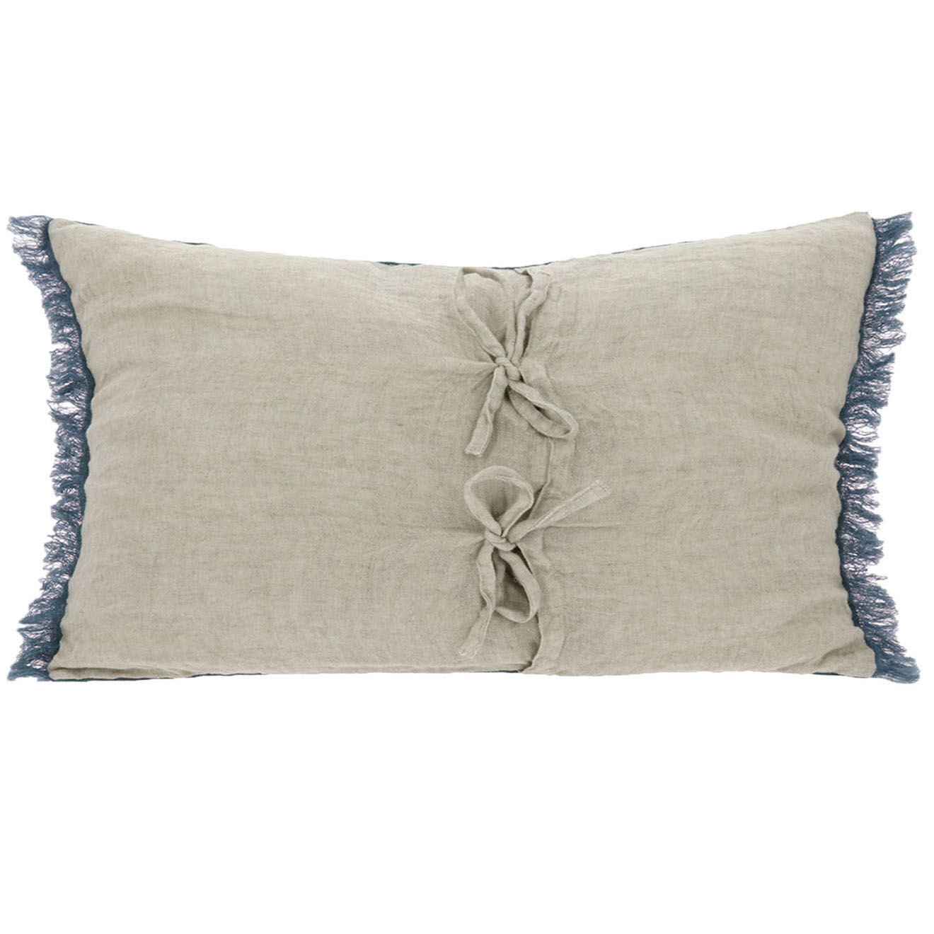 En Fil d'Indienne Housse de coussin Étamine indigo - 45x100 cm