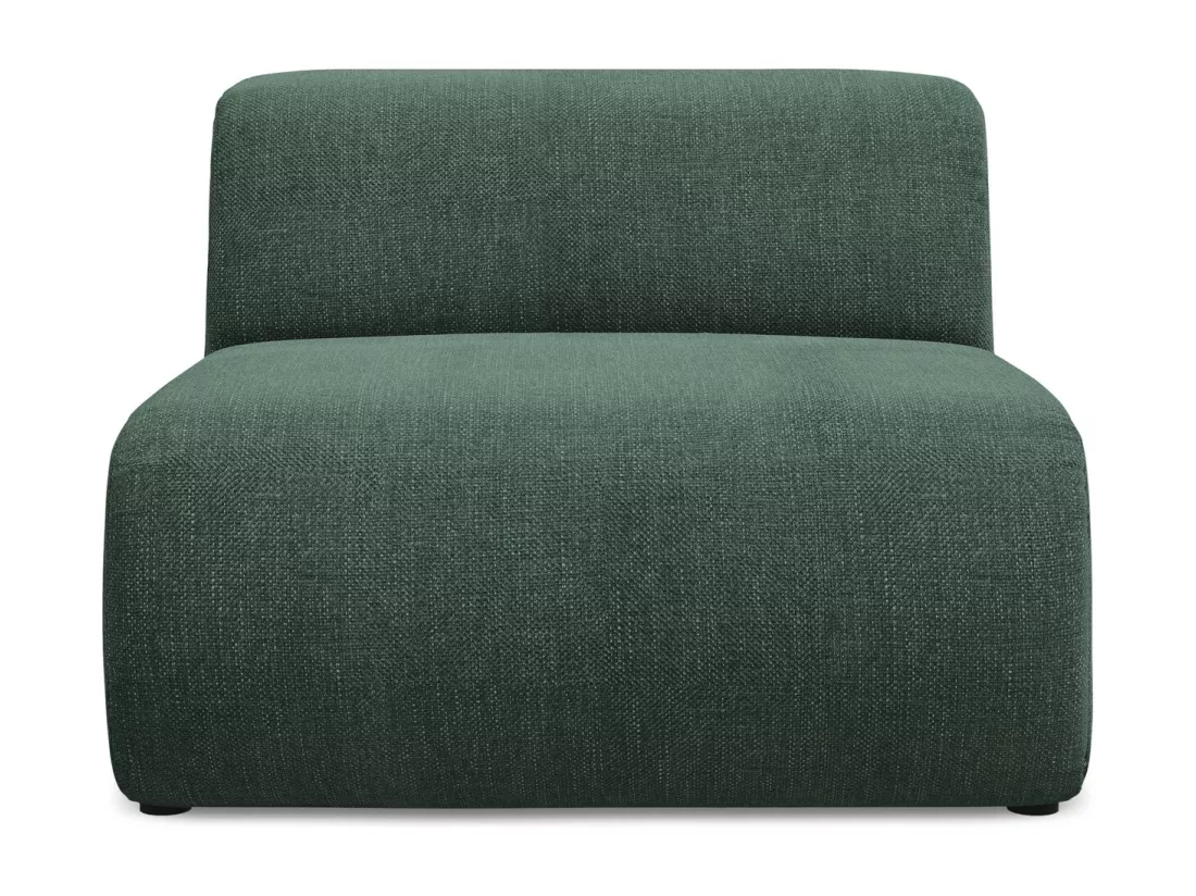 Fauteuil pour canapé modulable en tissu chenille - vert - EKAHI