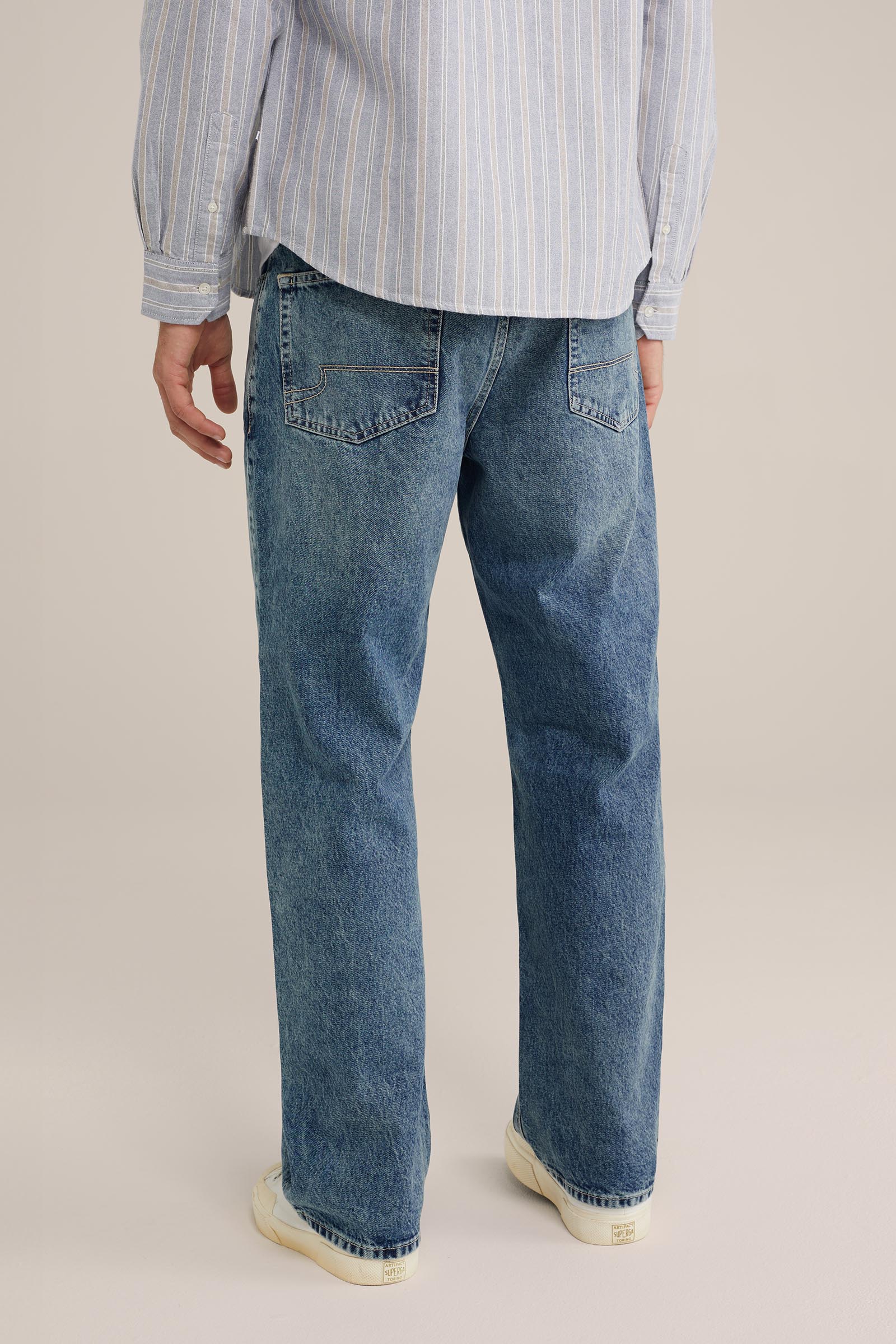 loose fit katoenen jeans Blue Ridge Donkerblauw
