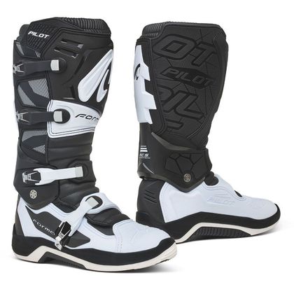 Bottes cross Forma PILOT BLACK/WHITE 2024 - Noir / Blanc