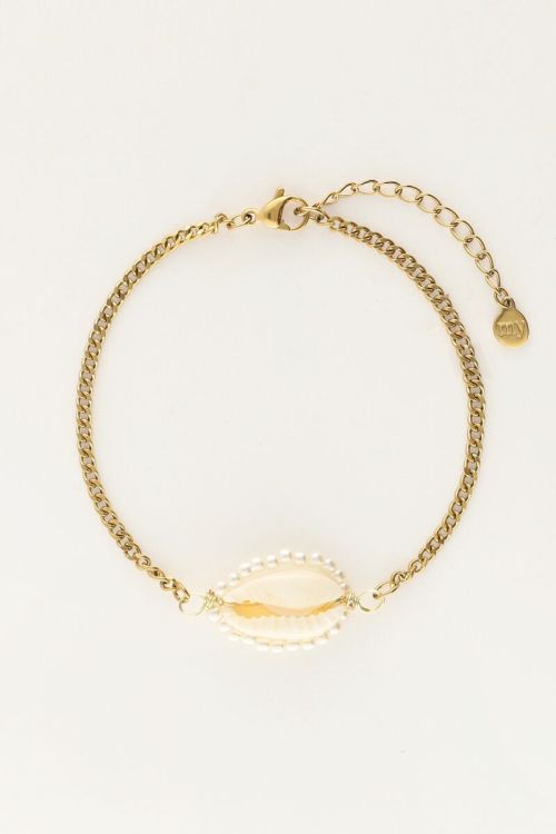 Armband met schelp en parels