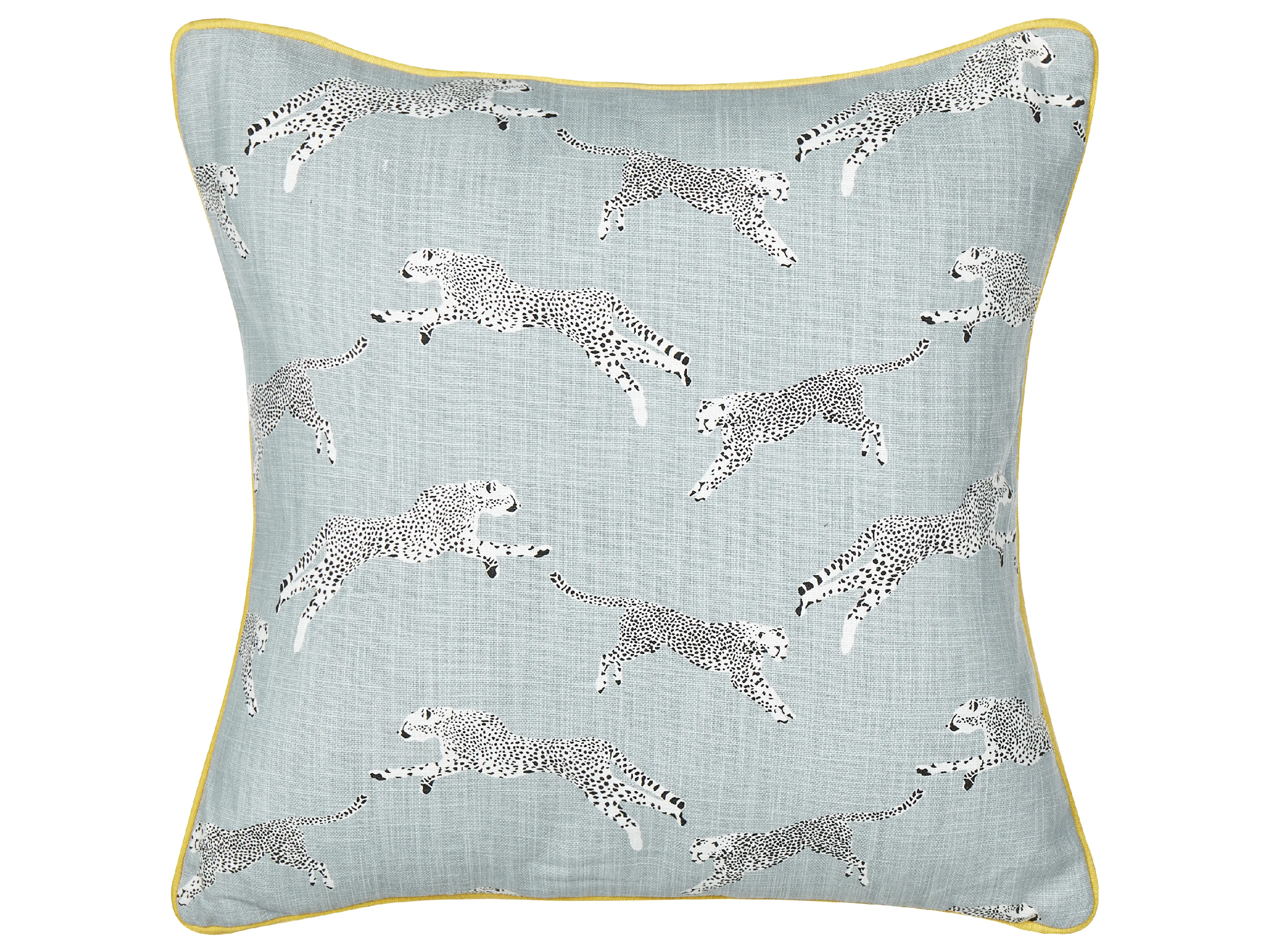 Set van 2 sierkussens ARALES Katoen 45 x 45 cm Lichtgrijs dierenprint