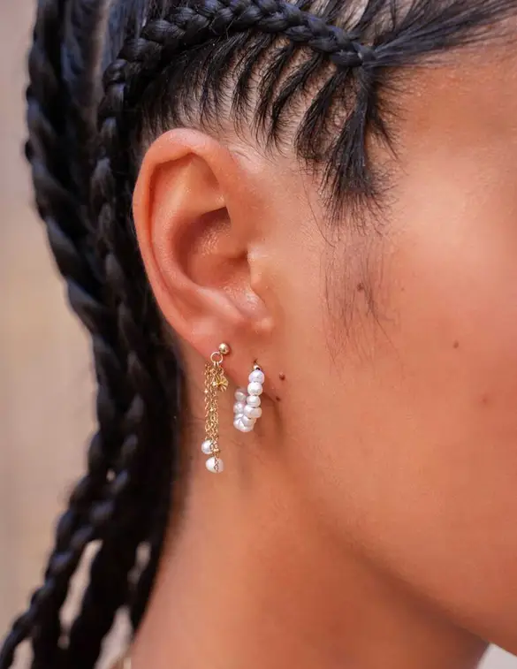 My Jewellery Studs met ketting en parels MJ09213