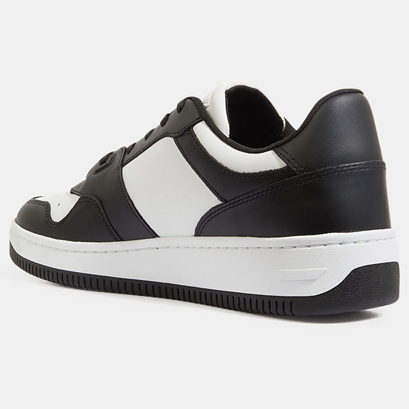 Tommy Jeans Baskets en Cuir blanc/noir