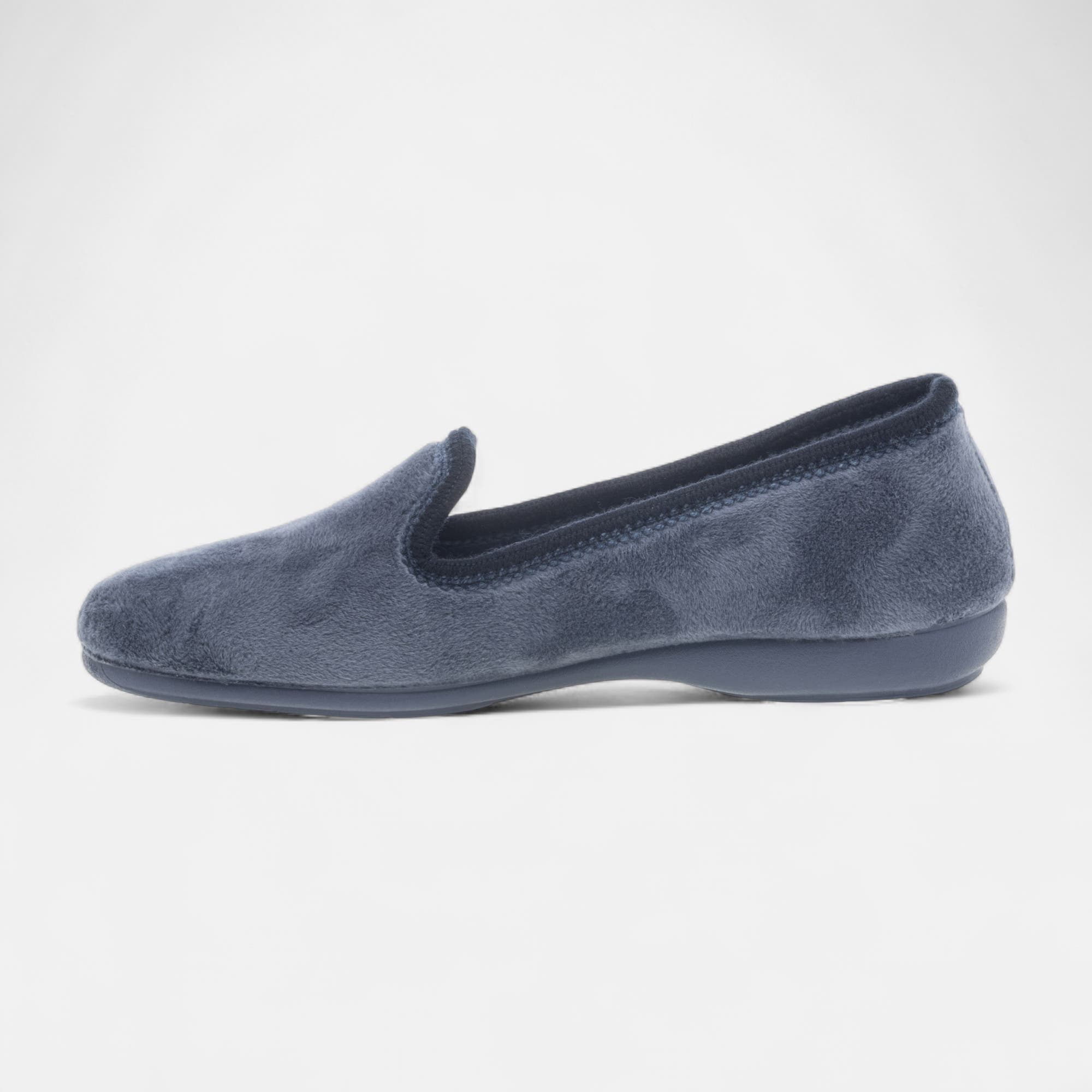 Pantoufles pieds sensibles Femme bleu marine