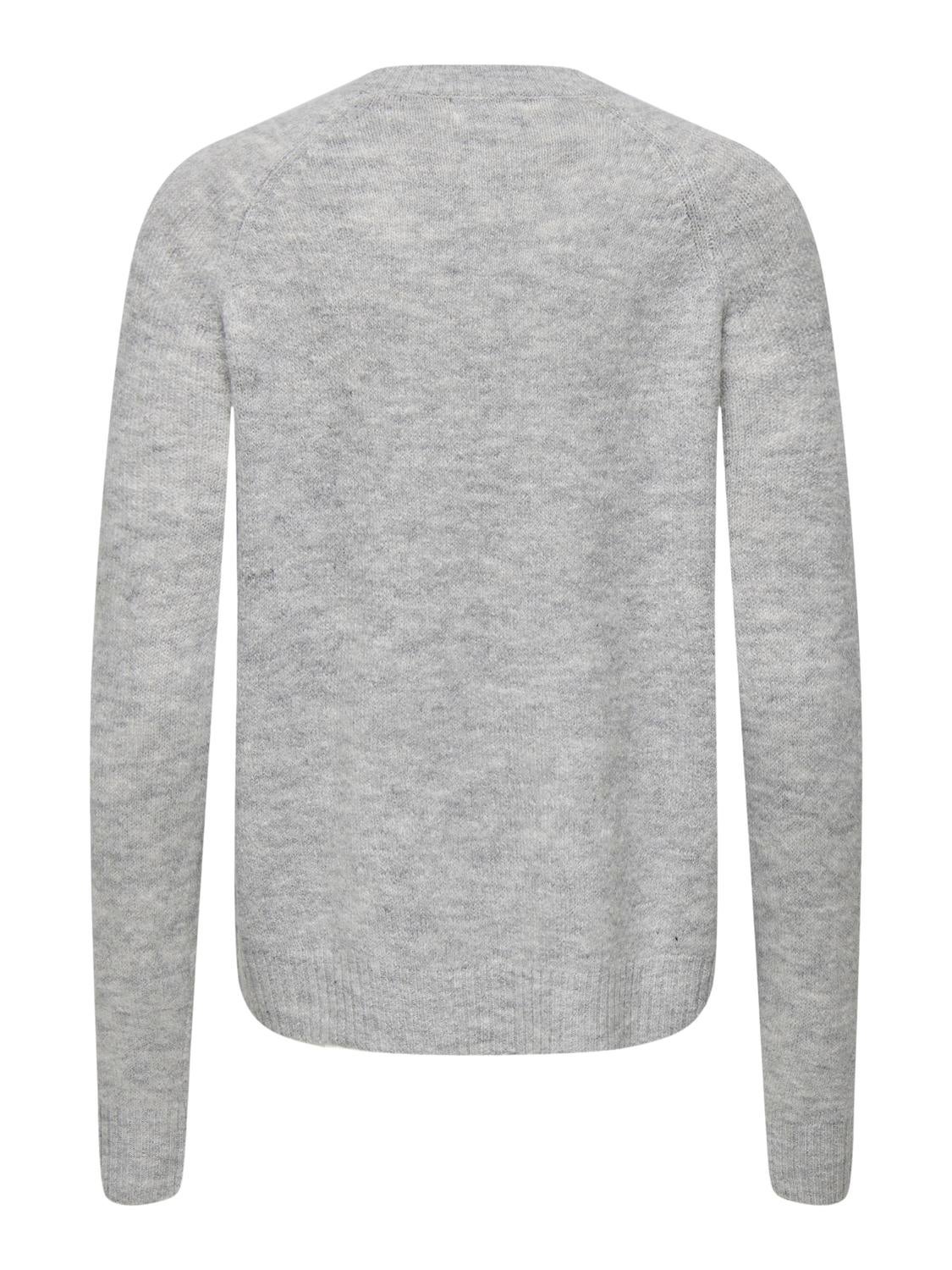 JDYCITY Strickpullover Light Grey Melange