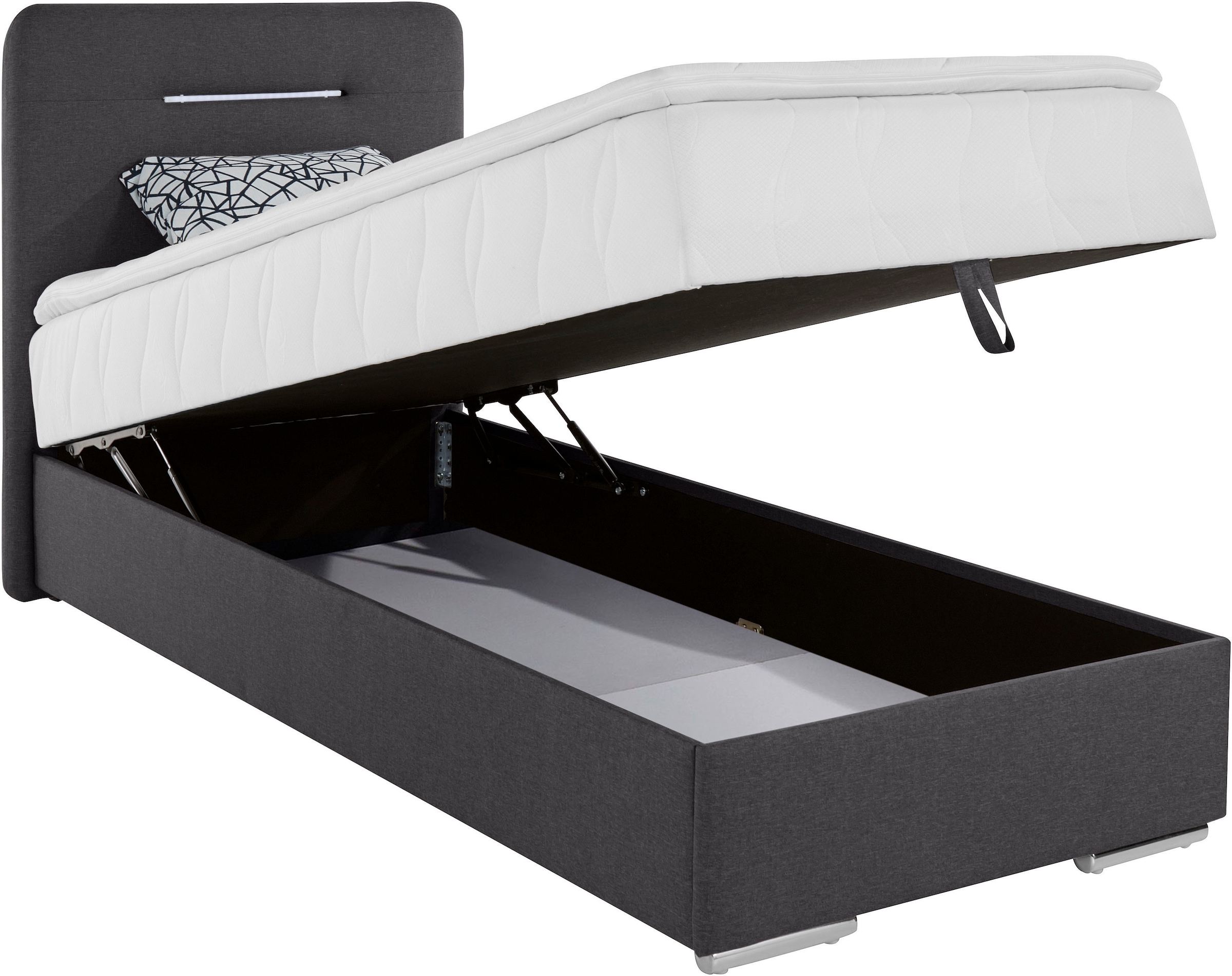 COTTA Boxbett »Lighstar« inklusive LED-Beleuchtung, Topper, Bettkasten und Zierkissen