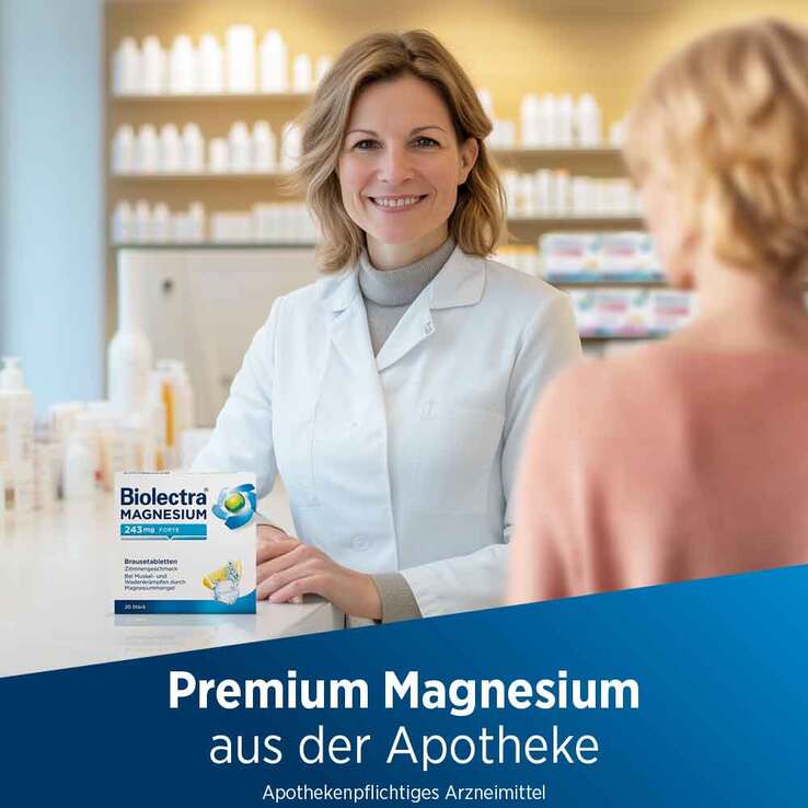 Biolectra® MAGNESIUM 243 mg forte Brausetabletten Zitronengeschmack, 20 St