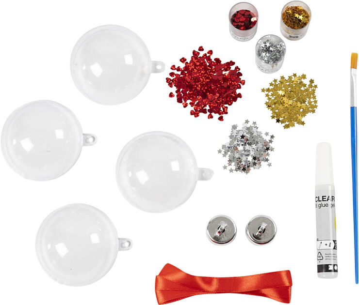 Creativ Company Mini DIY Kit Julekugler, Pailletter
