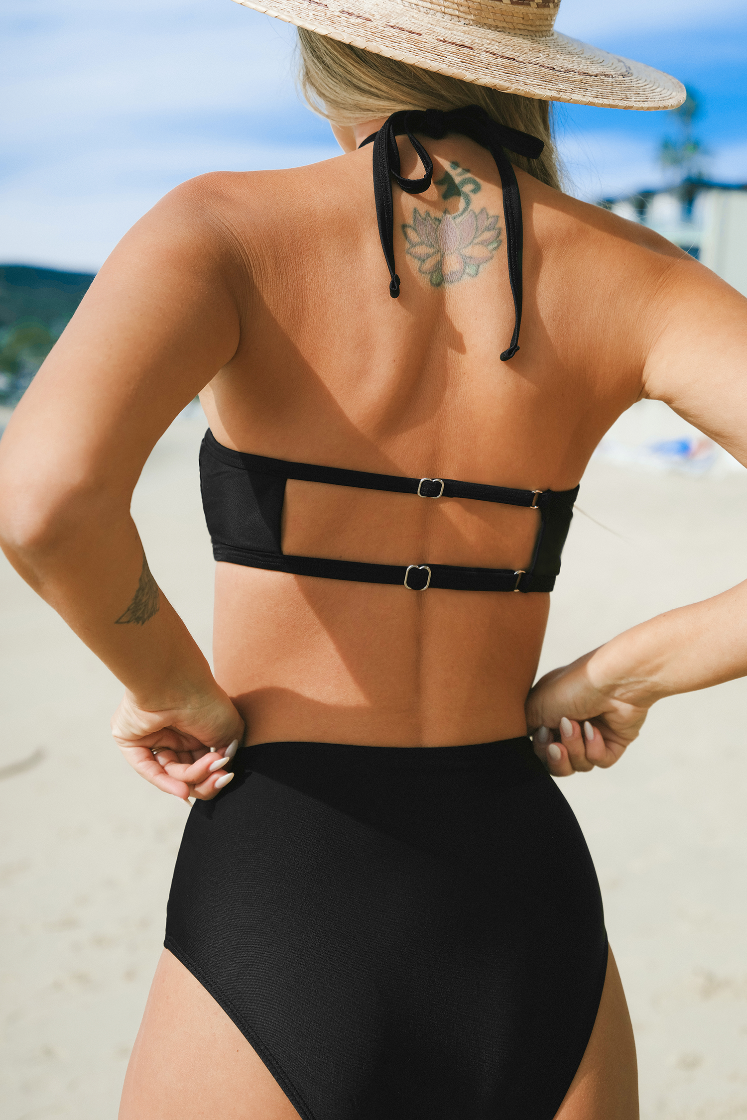 Bikini taille haute en mesh