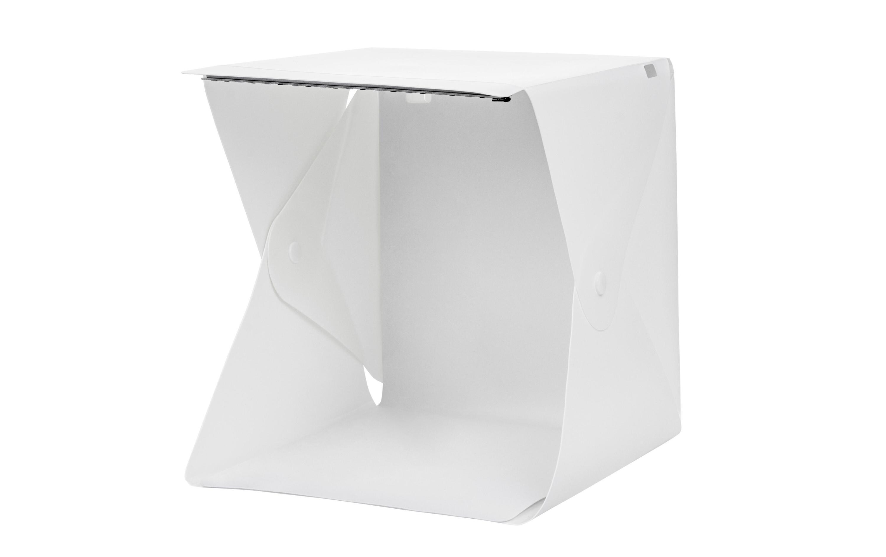 Aufnahmebox mini ML-2020Faltbare, stabile DÖRR Licht Box für eine schattenfreie Ausleuchtung z.B. bei der Produktfotograﬁe