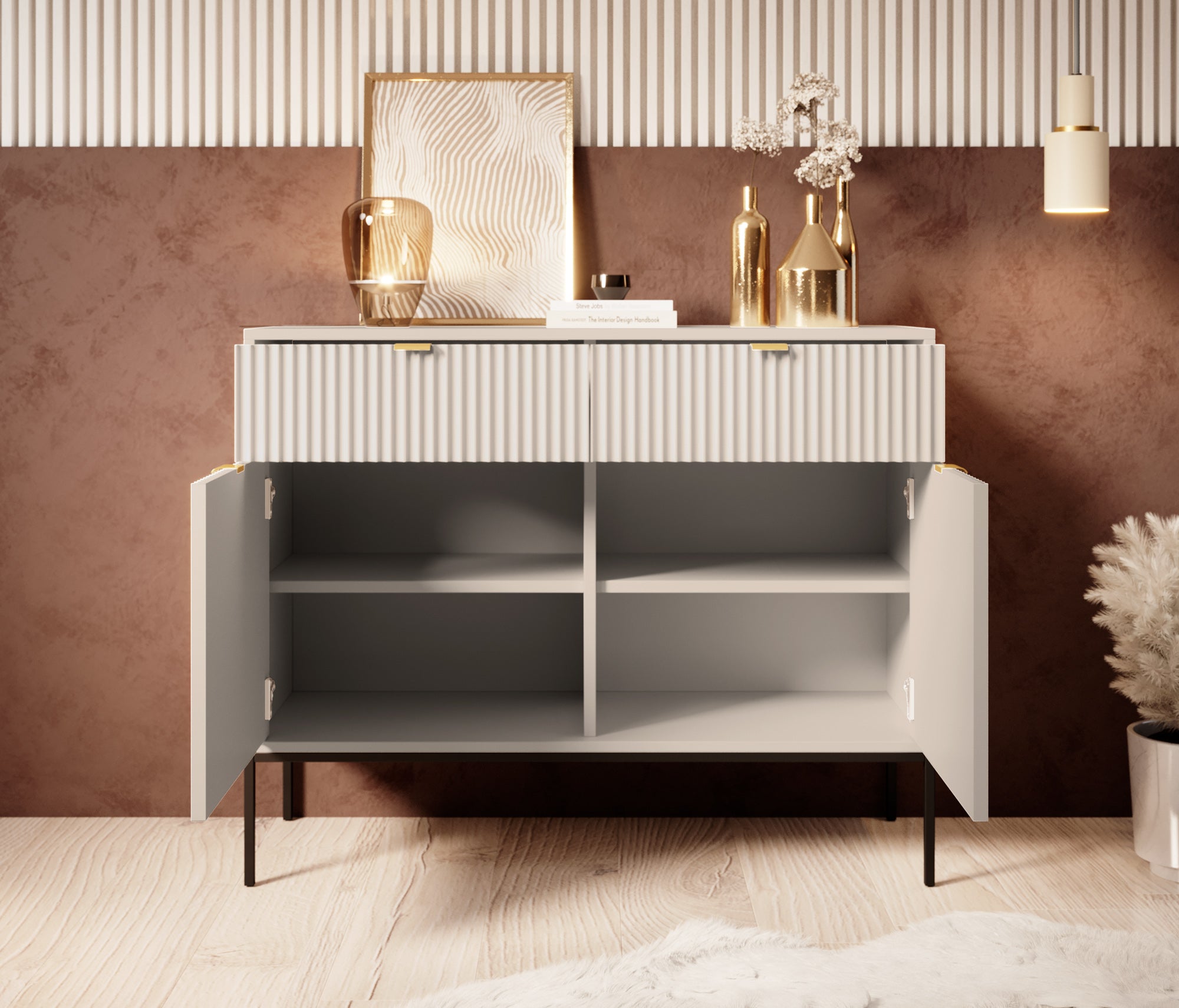 Navil - Dressoir - Beige - 104x39x83 cm