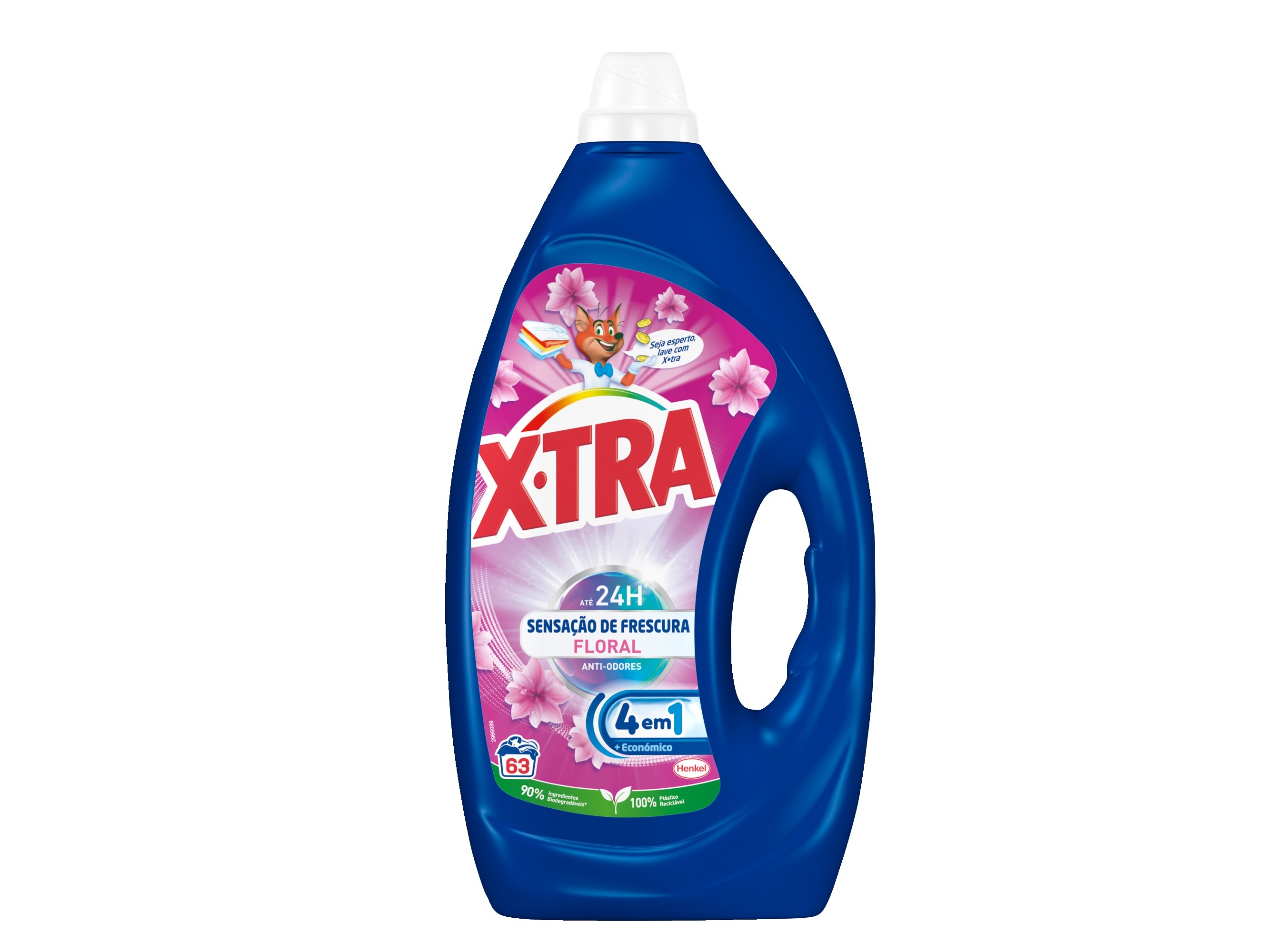 DETERGENTE ROUPA MÁQUINA LIQUÍDO X-TRA FRESCURA FLORAL GEL 63DOSES