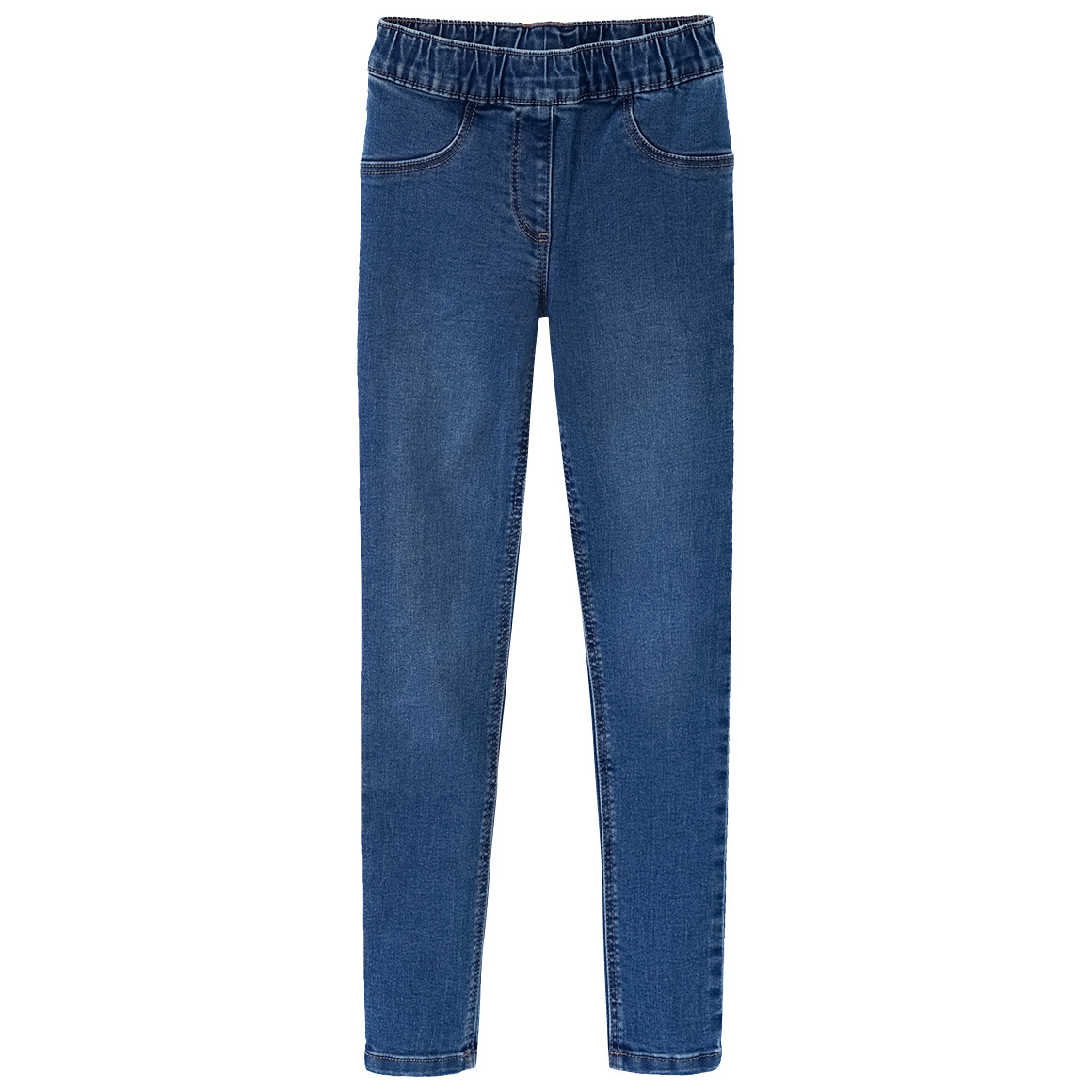 Famy 2 Mädchen Jeggings mit Stretch-Bund blau / grau