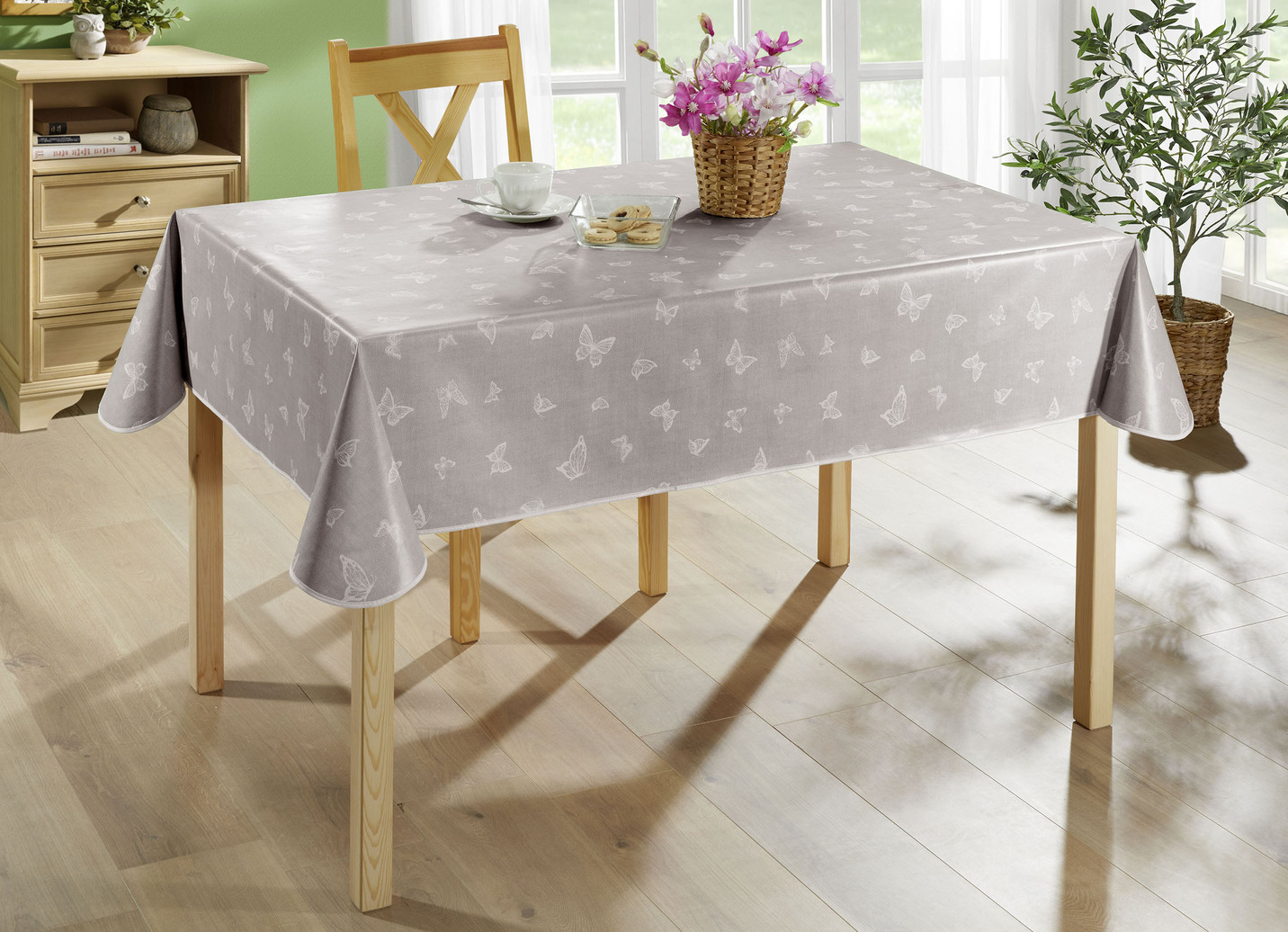 Abwaschbare Wachstuch-Tischdecke