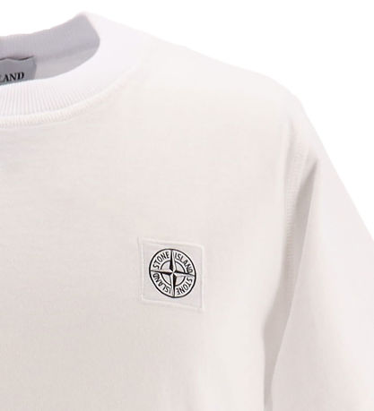 Stone Island T-Shirt - Weiß m. Logo