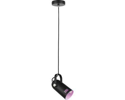 Plantenlamp, 1-lamp, HxØ 180x10 cm, zwart
