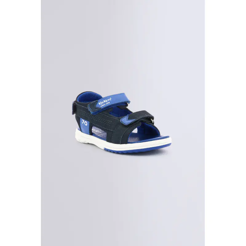 PLANE MARINE BLEU SANDALES Cuir Garçon
