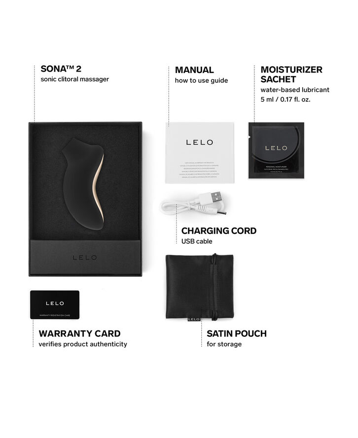 LELO Sona Sonic 2 Klitoris Stimulator Sort