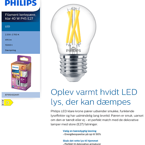 LED-pære Classic 40W E27