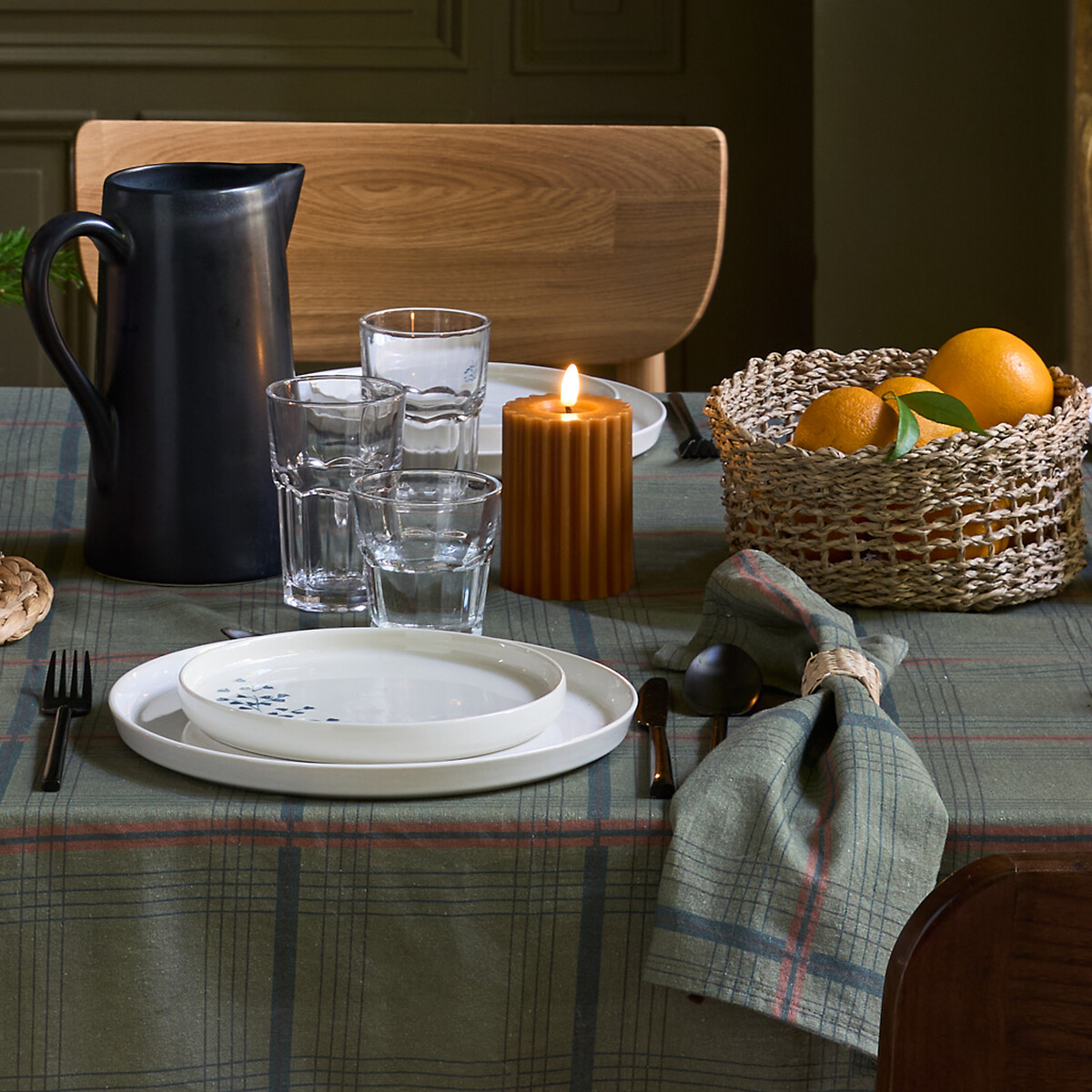 LA REDOUTE INTERIEURS<br>Guardanapos de mesa linho/algodão Baymore