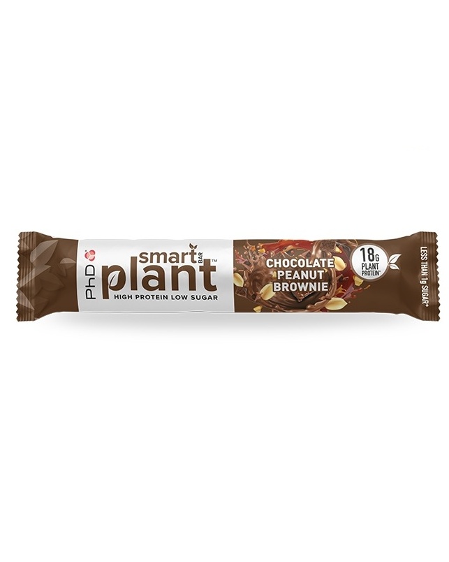 PhD Smart Plant Bar Chocolate Peanut Brownie 12x64g