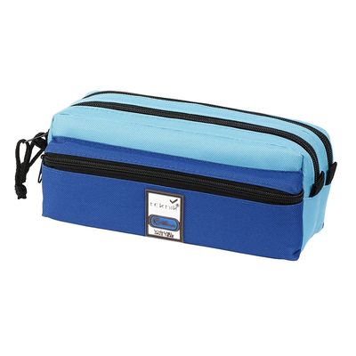 Trousse Teknik - 4 compartiments - bleu turquoise/bleu - Viquel