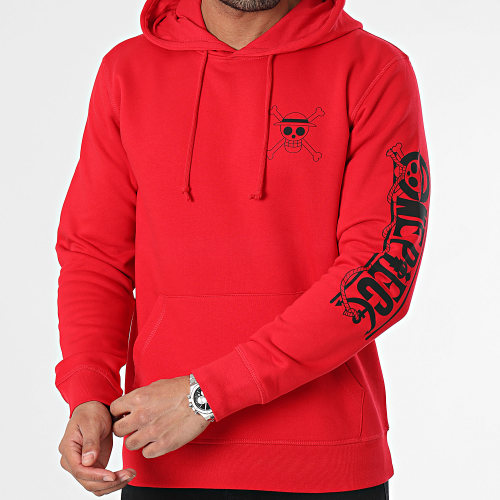 Sweat Capuche Mugiwara Colors Rouge Noir