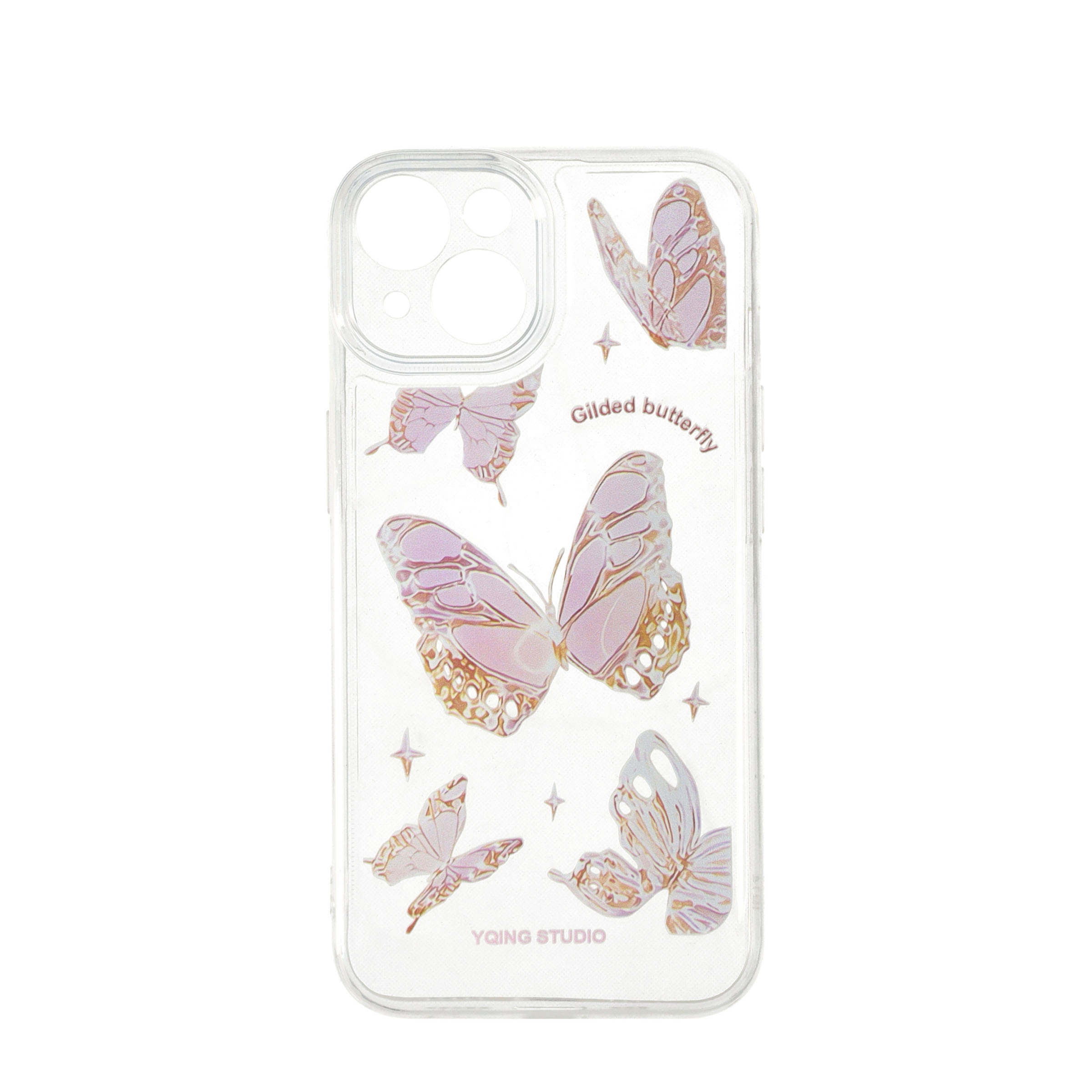 iPhone 14 Gummi Case Schutzhülle mit Kameraschutz - Gilded Butterfly