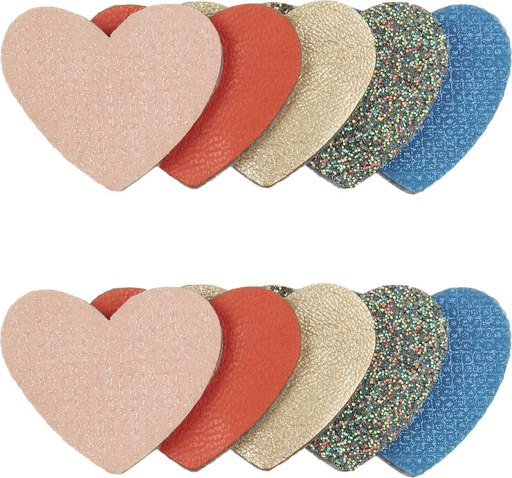 Mimi & Lula Mimi & Lula - 2 hårclips - Layered Heart Retro Rainbow